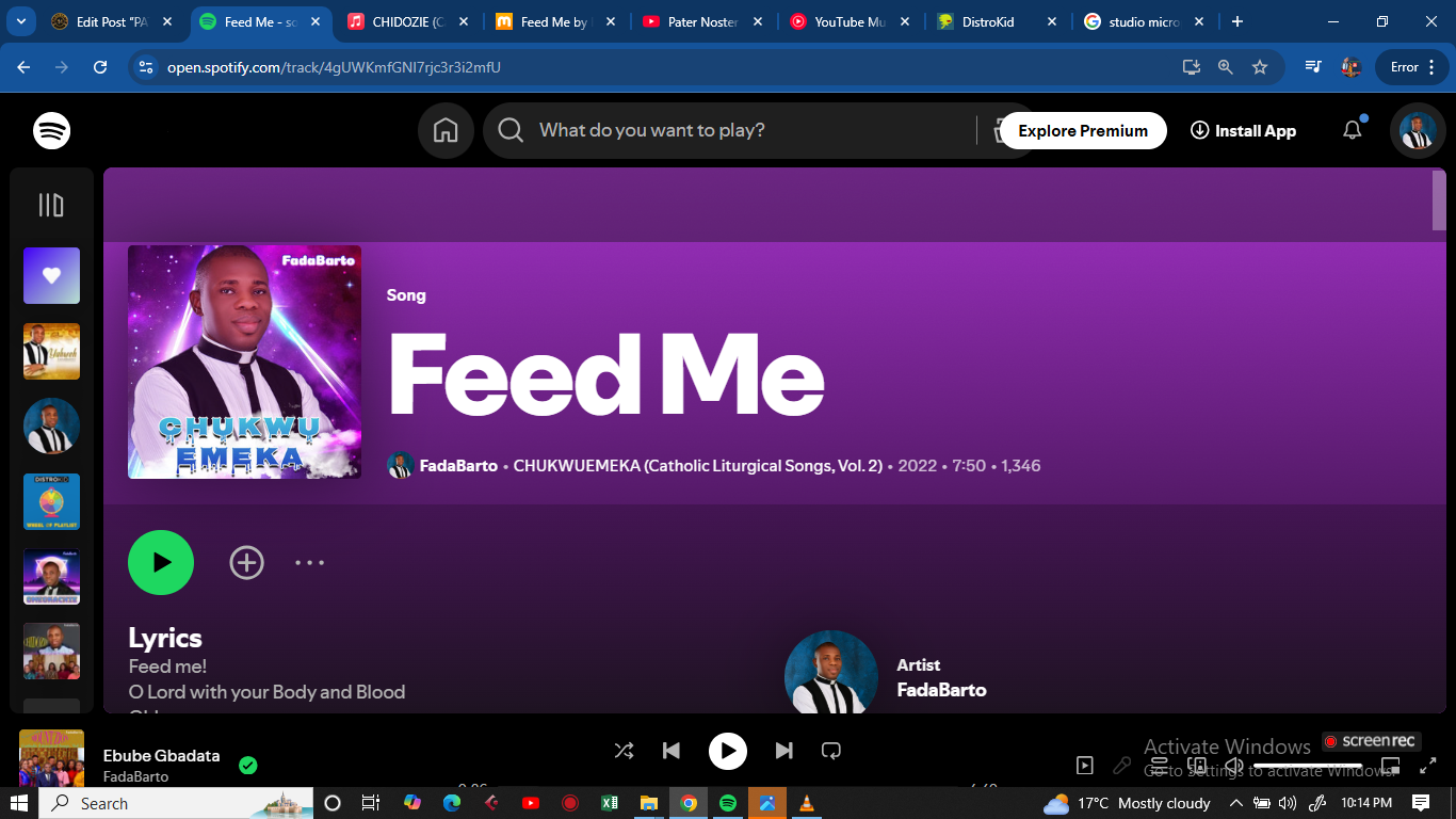FEED ME O LORD